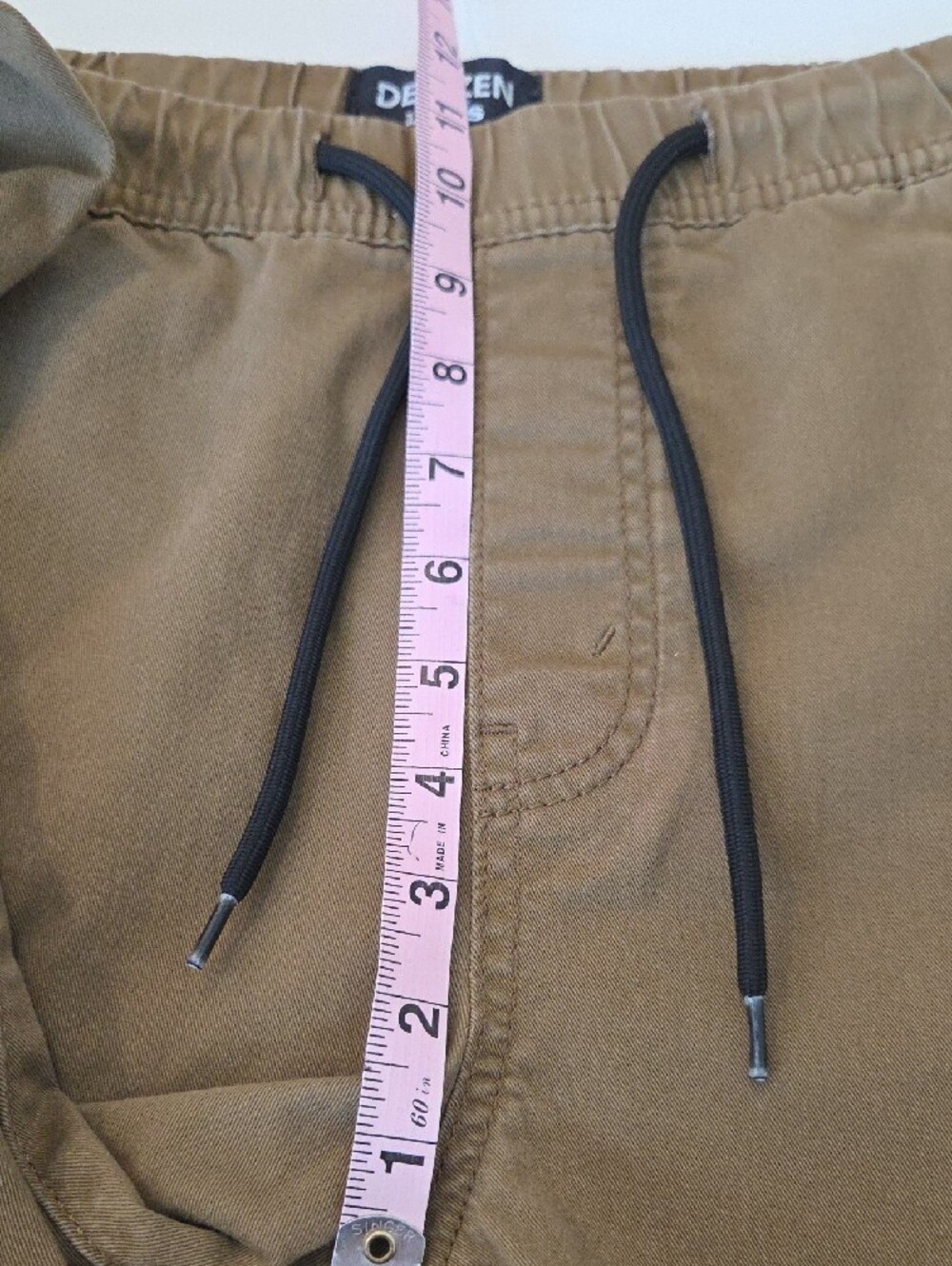 Denizen from Levi's Olive/Tan Drawstring Joggers Mens Large Brown Pants - Picture 10 of 10